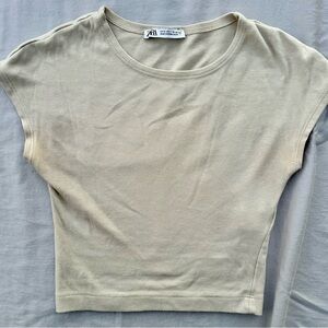 Zara Light Tan Crop Top